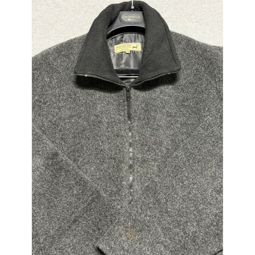 Peruvian Link Alpaca Collection Mens XXL Charcoal Gray Full Zip Jacket Made Peru - Picture 9 of 11